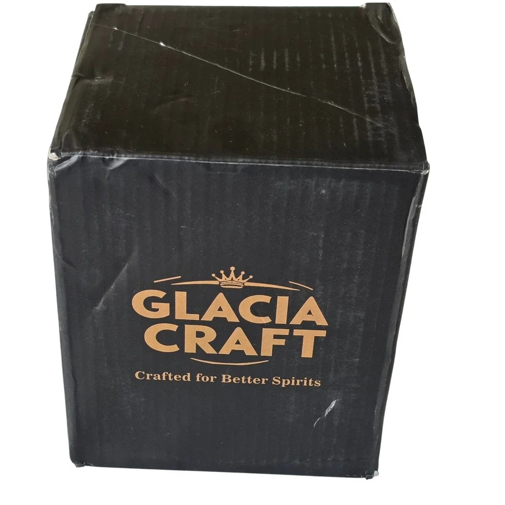 Glacia Craft Whiskey‎ Glass with Base Set Diamond Cut Rocks Glass for Spirits